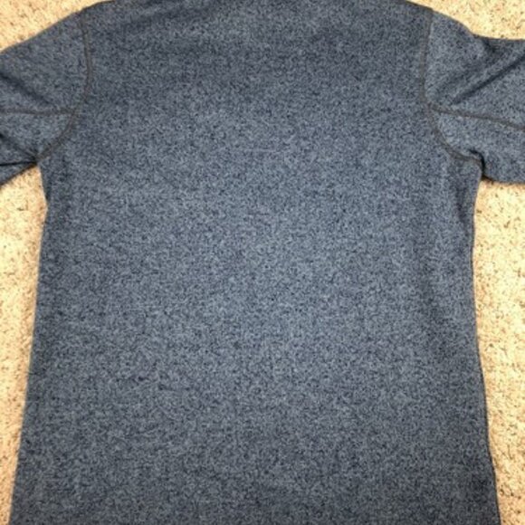 Eddie Bauer Mens Medium Long Sleeve Embroidered Logo Pullover 1/4 Zip Blue - Picture 10 of 10